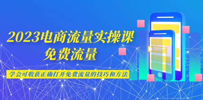 （6880期）2023电商流量实操课-免费流量，学会可收获正确打开免费流量的技巧和方法-启航资源站