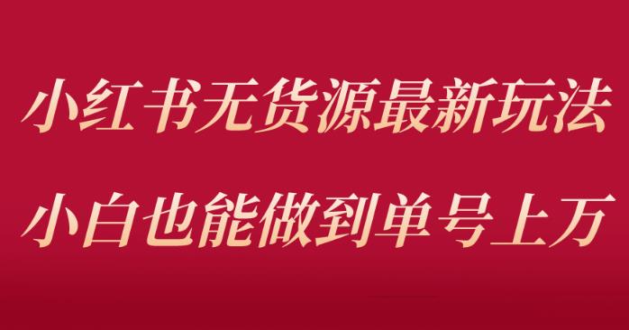 小红书无货源最新螺旋起号玩法，电商小白也能做到单号上万（价值3980元）-启航资源站