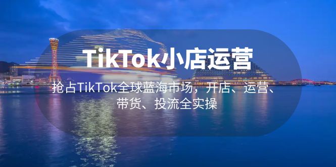 （5200期）TikTok小店运营 抢占TikTok全球蓝海市场，开店、运营、带货、投流全实操-启航资源站