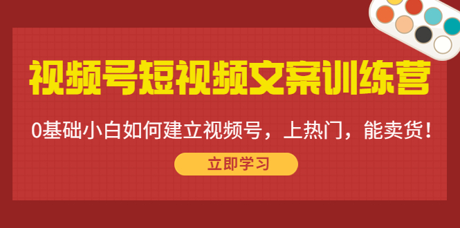 （4266期）视频号短视频文案训练营：0基础小白如何建立视频号，上热门，能卖货！-启航资源站