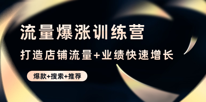 （4487期）流量爆涨训练营：打造店铺流量+业绩快速增长 (爆款+搜索+推荐)-启航资源站