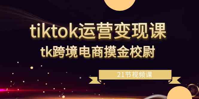 tiktok运营变现课，tk跨境电商摸金校尉（21节视频课）-启航资源站