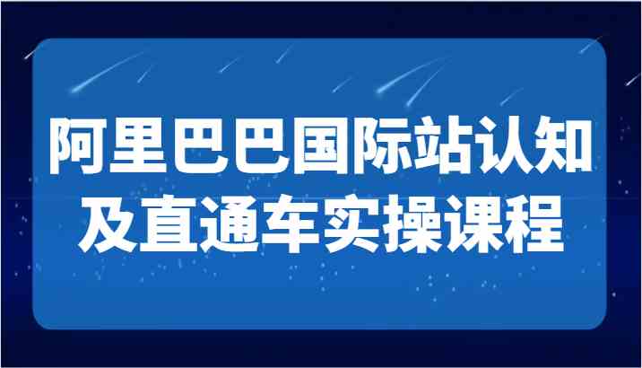 阿里巴巴国际站认知及直通车实操课-国际地产逻辑、国际站运营定位、TOP商家运营思路-启航资源站