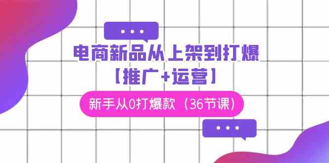 （9286期）电商 新品从上架到打爆【推广+运营】，新手从0打爆款（36节课）-启航资源站