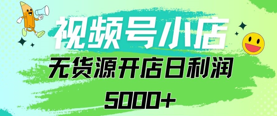 视频号无货源小店从0到1日订单量千单以上纯利润稳稳5000+-启航资源站