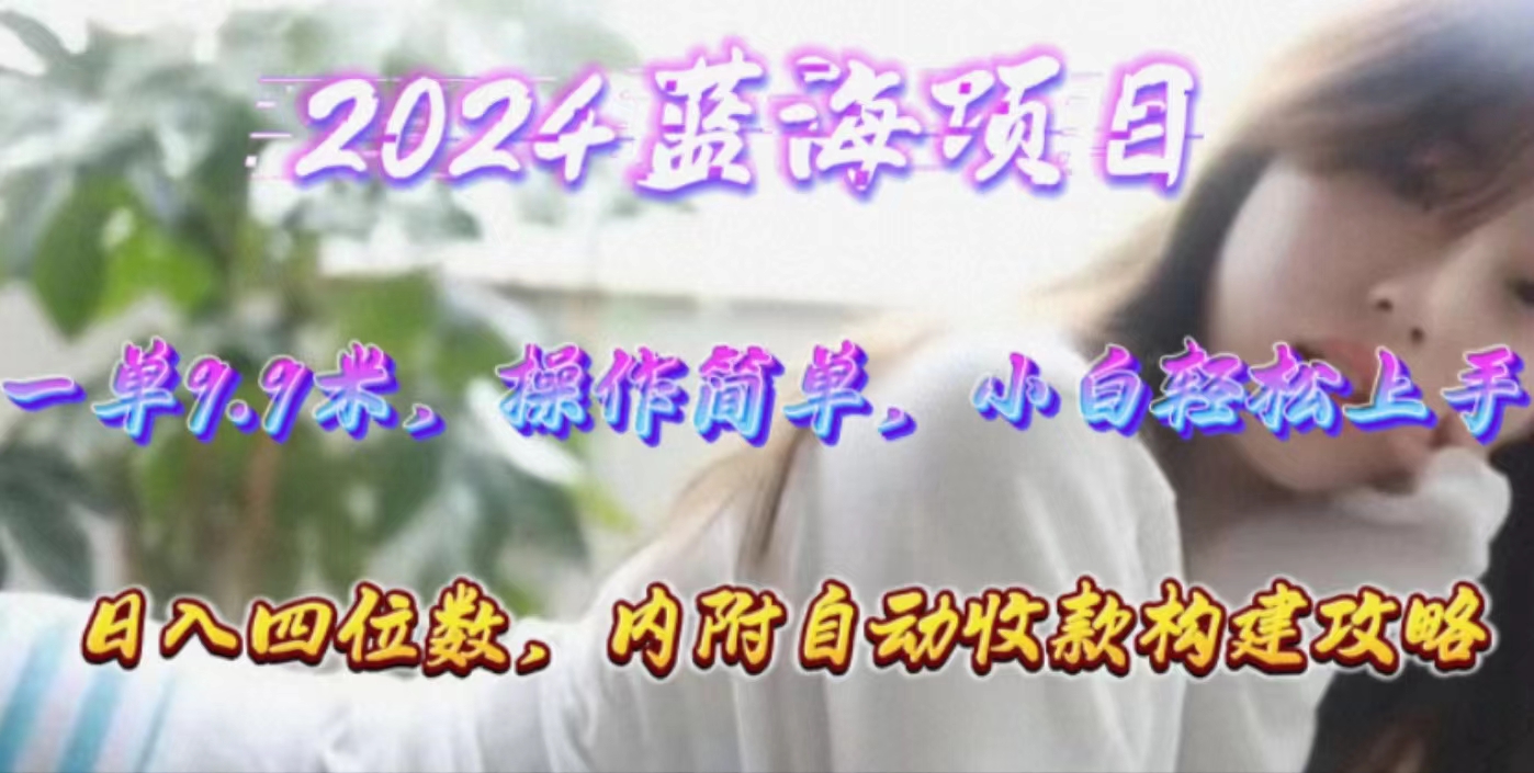 （10204期）年轻群体的蓝海市场，1单9.9元，操作简单，小白轻松上手，日入四位数-启航资源站