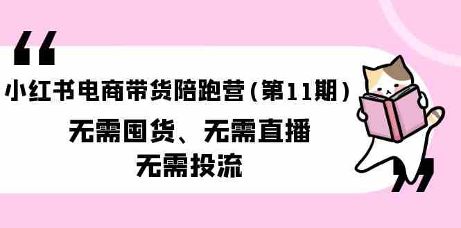 小红书电商带货陪跑营(第11期)无需囤货、无需直播、无需投流-启航资源站