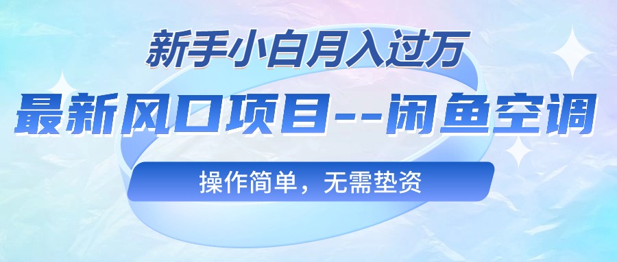 （10767期）最新风口项目—闲鱼空调，新手小白月入过万，操作简单，无需垫资-启航资源站