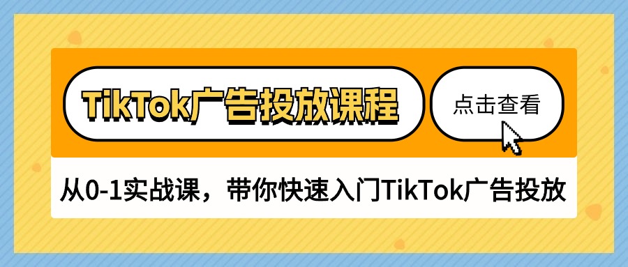 （10731期）TikTok广告投放课程，从0-1实战课，带你快速入门TikTok广告投放（30节课）-启航188资源站