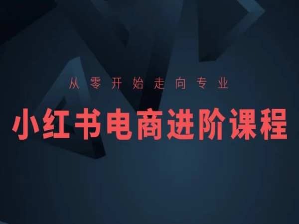 从零开始走向专业，小红书电商进阶课程-启航资源站