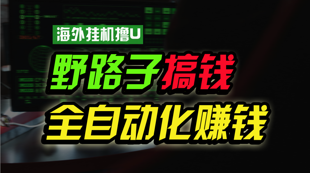 海外挂机撸U新平台，日赚8-15美元，全程无人值守，可批量放大，工作室内部项目！-启航资源站