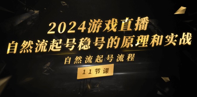 （11653期）2024游戏直播-自然流起号稳号的原理和实战，自然流起号流程（11节）-启航资源站