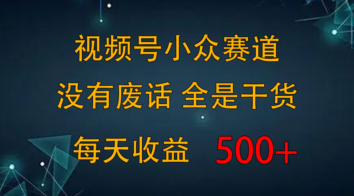 2024视频号新手攻略，今日话题赛道带你日赚300+-启航资源站