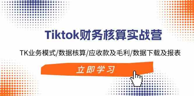 Tiktok财务核算实战营：TK业务模式/数据核算/应收款及毛利/数据下载及报表-启航资源站