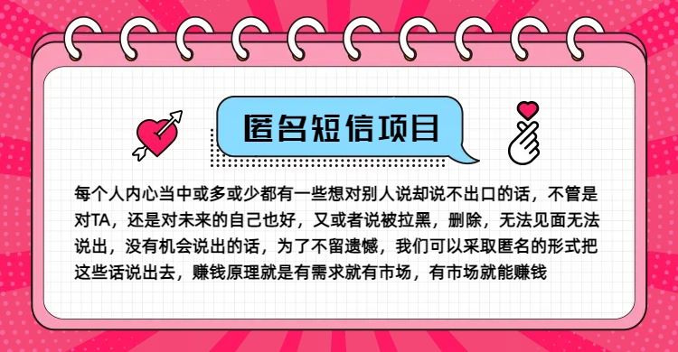 冷门小众赚钱项目，匿名短信，玩转信息差，月入五位数【揭秘】-启航资源站