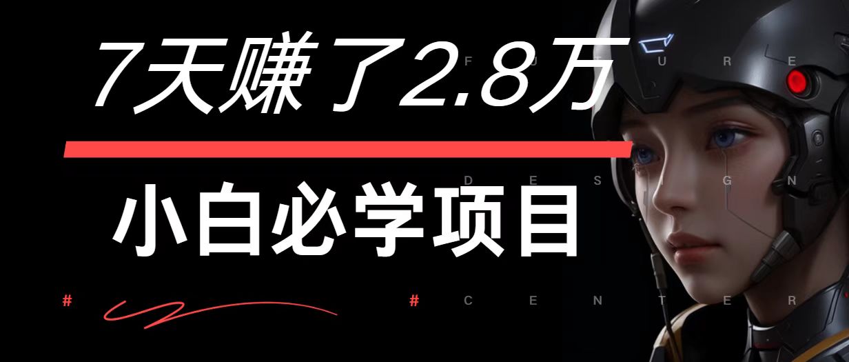 7天赚了2.8万！每单利润最少500+，轻松月入7万+小白有手就行-启航资源站