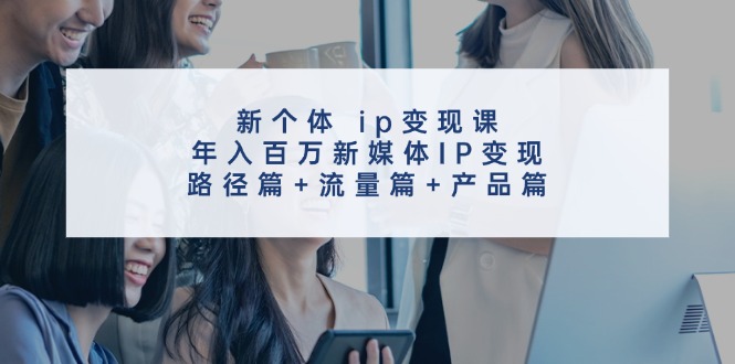 新个体ip变现课，年入百万新媒体IP变现，路径篇+流量篇+产品篇-启航资源站