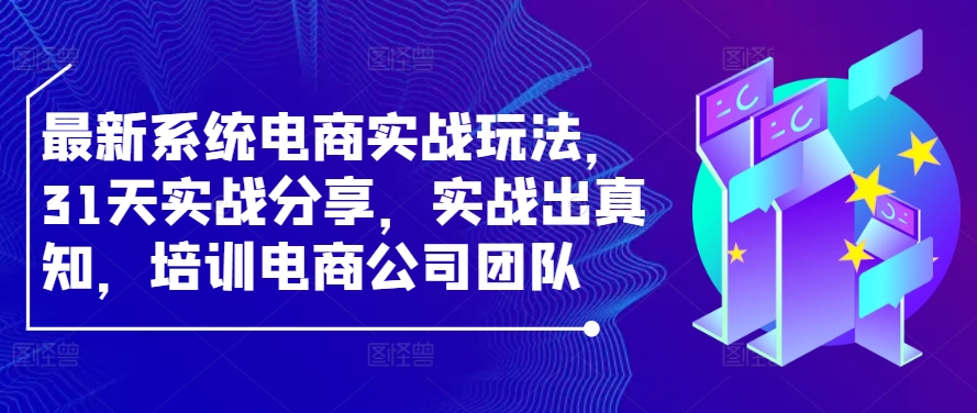 最新系统电商实战玩法，31天实战分享，实战出真知，培训电商公司团队-启航资源站