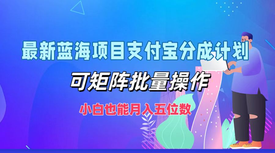 （12515期）最新蓝海项目支付宝分成计划，可矩阵批量操作，小白也能月入五位数-启航资源站