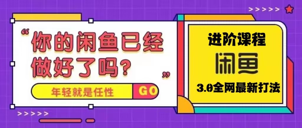 火爆全网的咸鱼玩法进阶课程，单号日入1K的咸鱼进阶课程-启航资源站