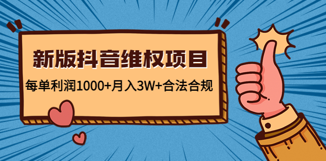 新版抖音维全项目：每单利润1000+月入3W+合法合规！-启航资源站