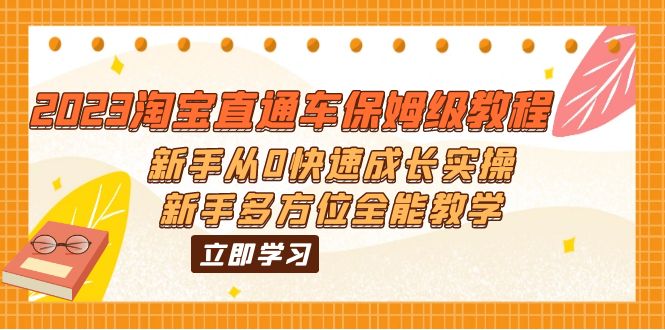 2023淘宝直通车保姆级教程：新手从0快速成长实操，新手多方位全能教学-启航资源站