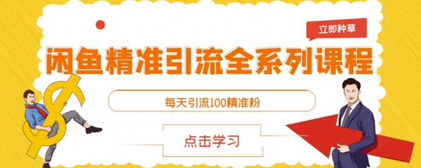 闲鱼精准引流全系列课程，每天引流100精准粉【视频课程】-启航资源站