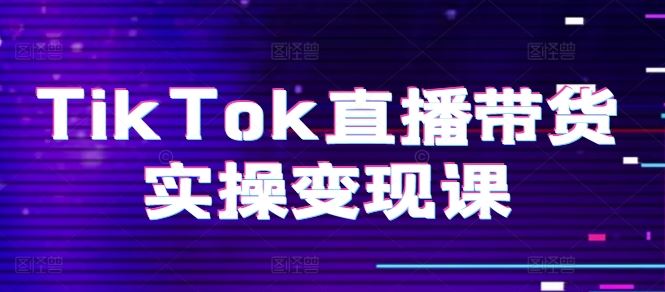 TikTok直播带货实操变现课：系统起号、科学复盘、变现链路、直播配置、小店操作流程、团队搭建等。-启航资源站