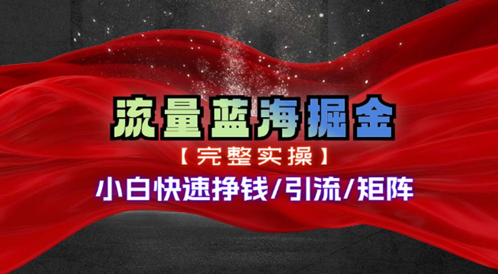 （11302期）热门赛道掘金_小白快速入局挣钱，可矩阵【完整实操】-启航资源站