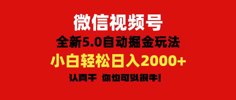 （11332期）微信视频号变现，5.0全新自动掘金玩法，日入利润2000+有手就行-启航资源站