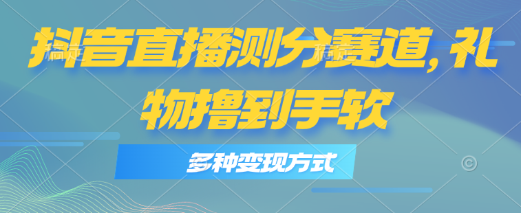 （11380期）抖音直播测分赛道，多种变现方式，轻松日入1000+-启航资源站