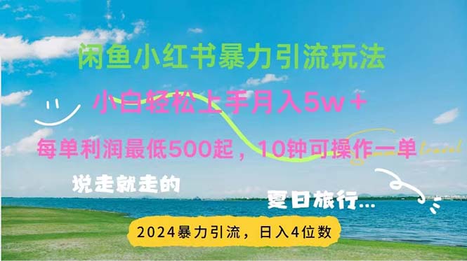 （11650期）2024暑假赚钱项目小红书咸鱼暴力引流，简单无脑操作，每单利润500+，…-启航资源站