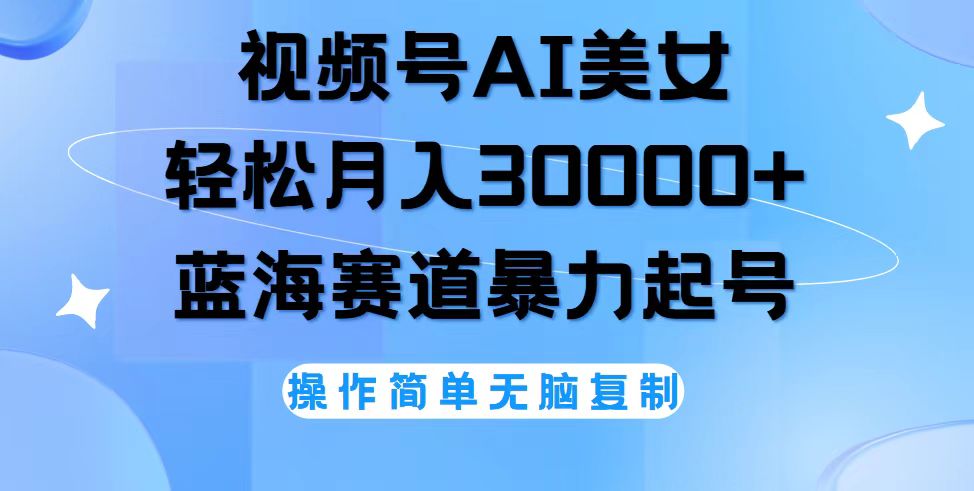 （12125期）视频号AI美女跳舞，轻松月入30000+，蓝海赛道，流量池巨大，起号猛，无…-启航资源站