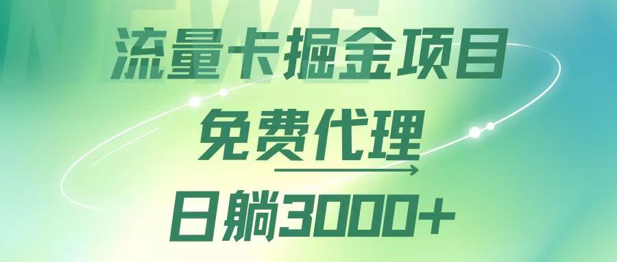 （12321期）流量卡掘金代理，日躺赚3000+，变现暴力，多种推广途径-启航资源站