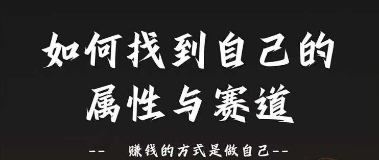 赛道和属性2.0：如何找到自己的属性与赛道，赚钱的方式是做自己-启航资源站