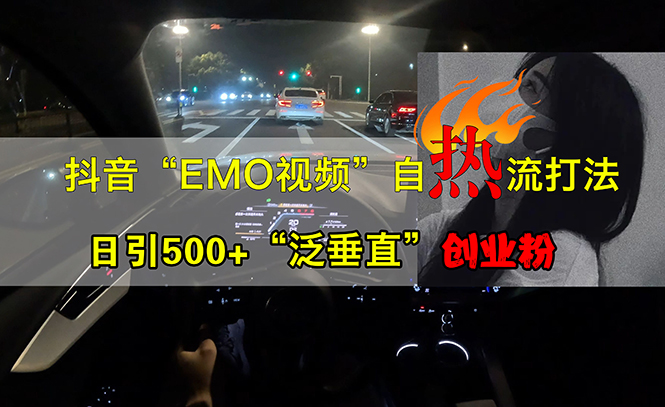 （13029期）抖音EMO视频自热打法，日引500+“泛垂直”创业粉-启航资源站