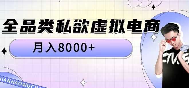 全品类私欲虚拟电商，月入8000+【揭秘】-启航资源站