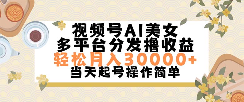 视频号AI美女，轻松月入30000+,操作简单轻松上手-启航资源站