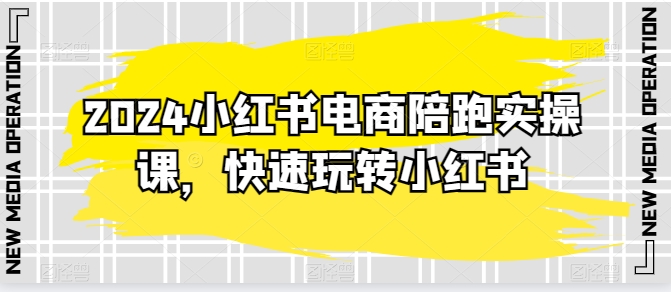 2024小红书电商陪跑实操课，快速玩转小红书，超过20节精细化课程-启航资源站