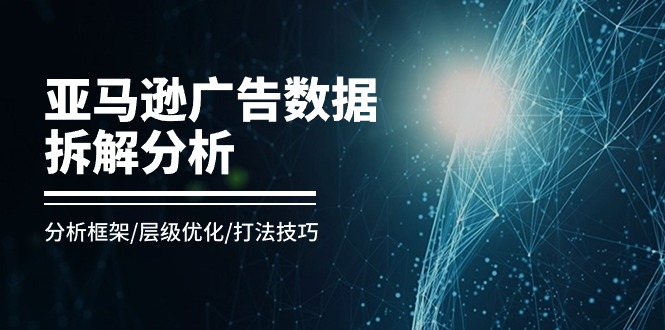 （11004期）亚马逊-广告数据拆解分析，分析框架/层级优化/打法技巧（8节课）-启航资源站