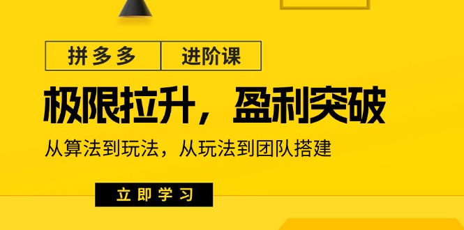 （11435期）拼多多·进阶课：极限拉升/盈利突破：从算法到玩法 从玩法到团队搭建-18节-启航资源站