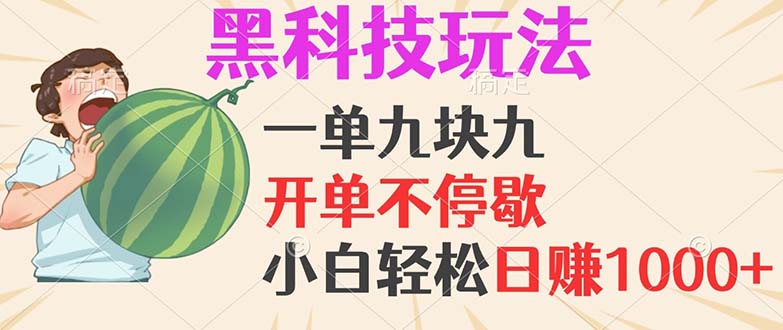 （13046期）黑科技玩法，一单利润9.9，一天轻松100单，日赚1000＋的项目，小白看完…-启航资源站