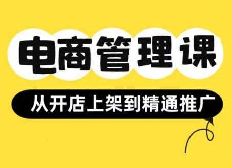 小红书&闲鱼开店从开店上架到精通推广，电商管理课-启航资源站