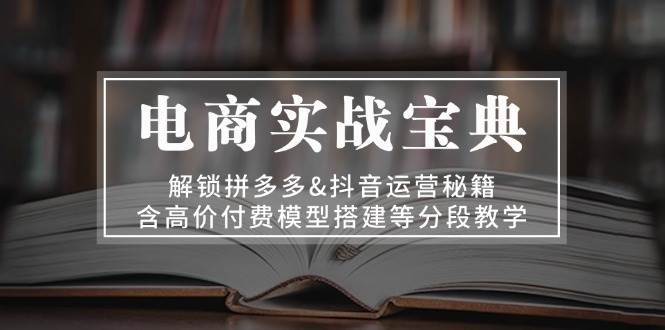 （13195期）电商实战宝典 解锁拼多多&抖音运营秘籍 含高价付费模型搭建等分段教学-启航资源站