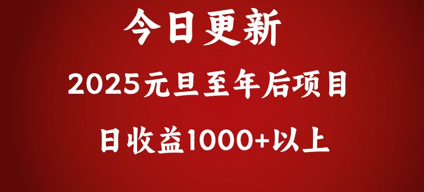 翻身项目，日收益1000+以上-启航资源站